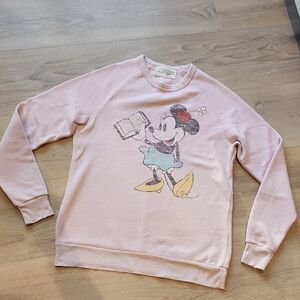 Women's Pale Pink Minnie Mouse Sweatshirt